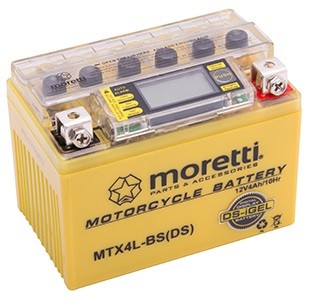 AKUMULATOR 12V 4Ah YTX4L-BS SKUTER 2T 4T + wyświetlacz